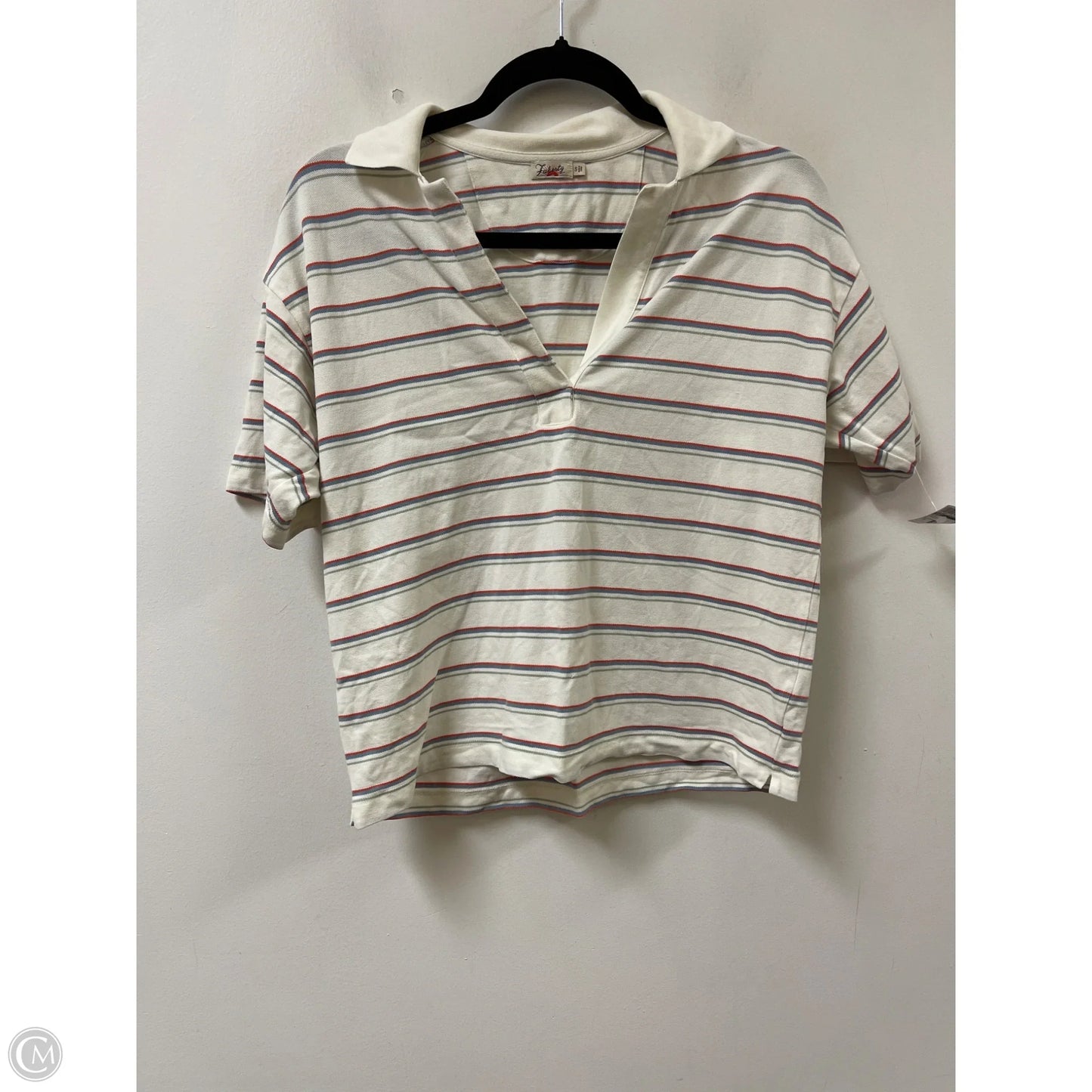 Top Short Sleeve By Faherty In Striped Pattern, Size: S