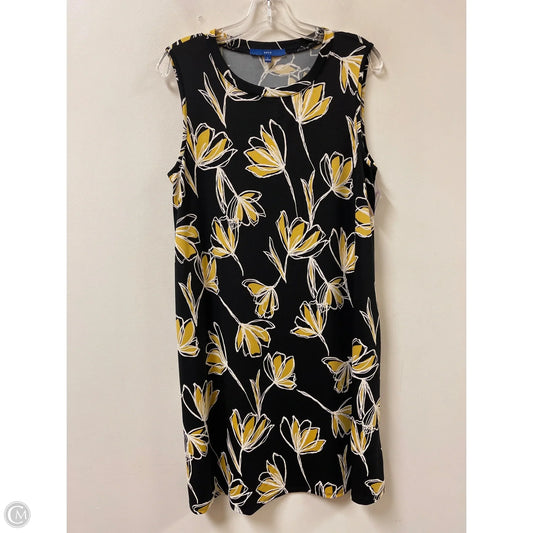 Dress Casual Short By Apt 9 In Black & Yellow, Size: L