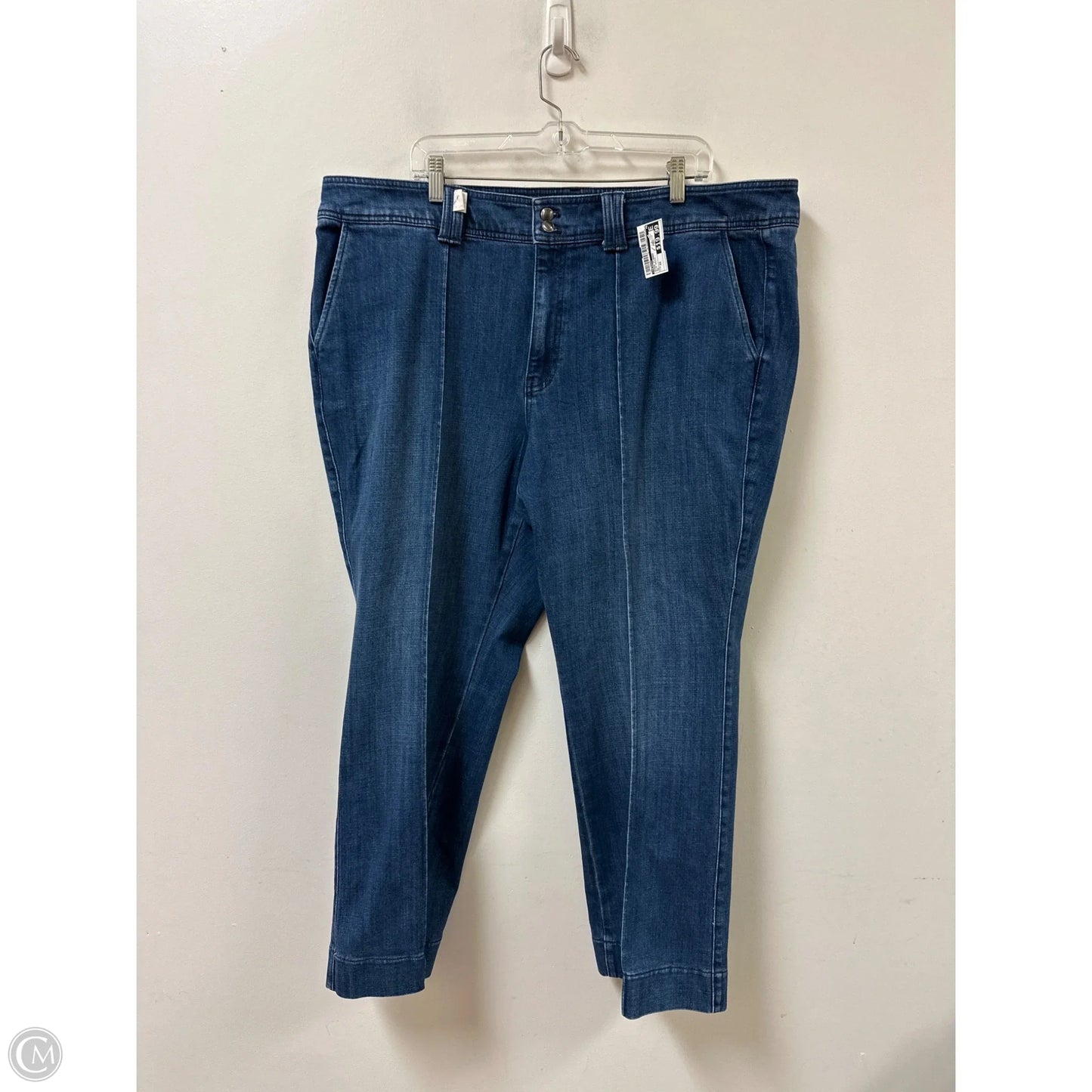 Jeans Flared By Talbots In Blue Denim, Size: 22