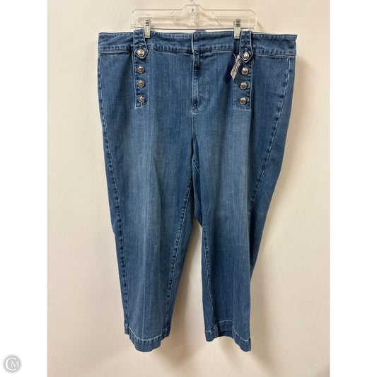 Jeans Straight By Talbots In Blue Denim, Size: 22
