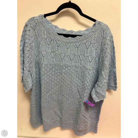 Sweater Short Sleeve By Talbots In Blue, Size: 3x