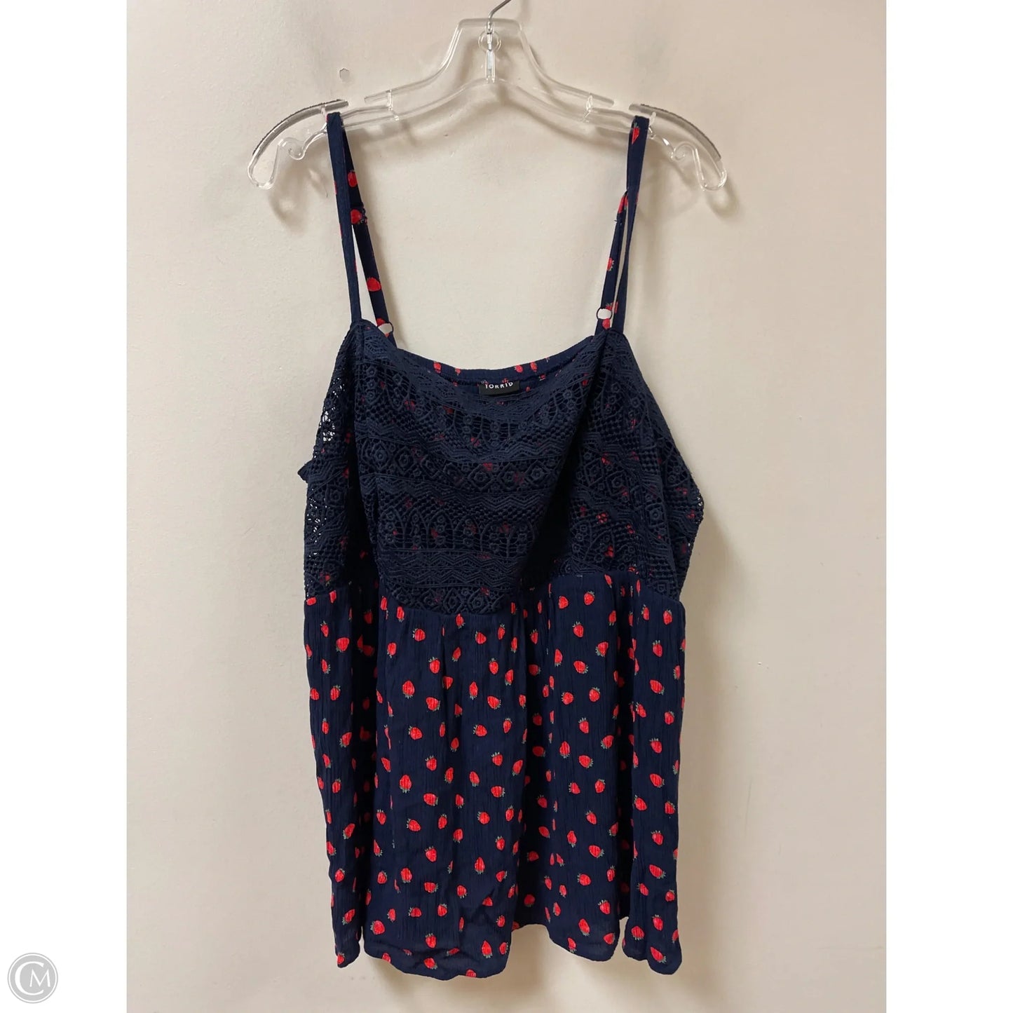 Top Sleeveless By Torrid In Blue & Red, Size: 3x