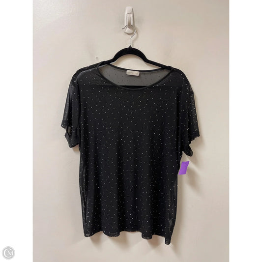 Top Short Sleeve By Clothes Mentor In Black, Size: 3x
