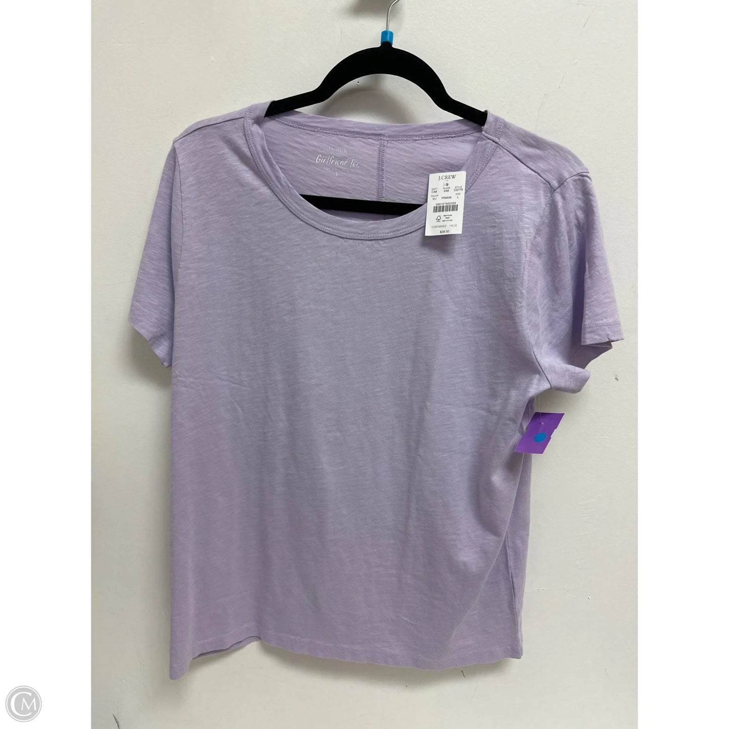 Top Short Sleeve By J. Crew In Purple, Size: L