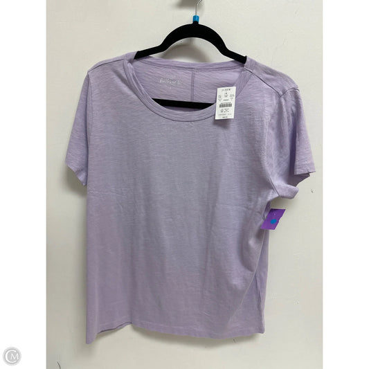 Top Short Sleeve By J. Crew In Purple, Size: L