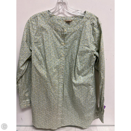 Blouse Long Sleeve By Duluth Trading In Floral Print, Size: M