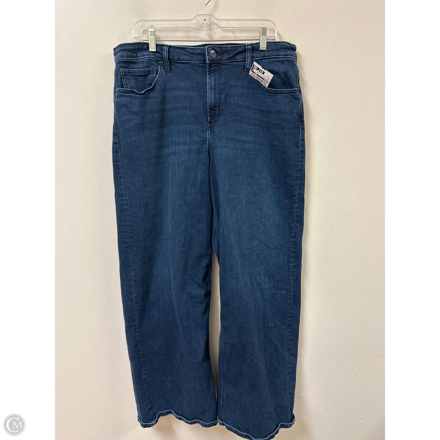Jeans Wide Leg By Quince In Blue Denim, Size: 16