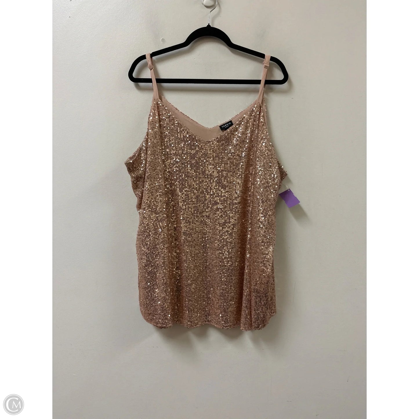 Top Sleeveless By Torrid In Rose Gold, Size: 4x