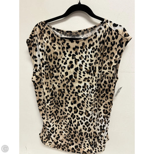 Top Sleeveless By Investments In Animal Print, Size: Xl
