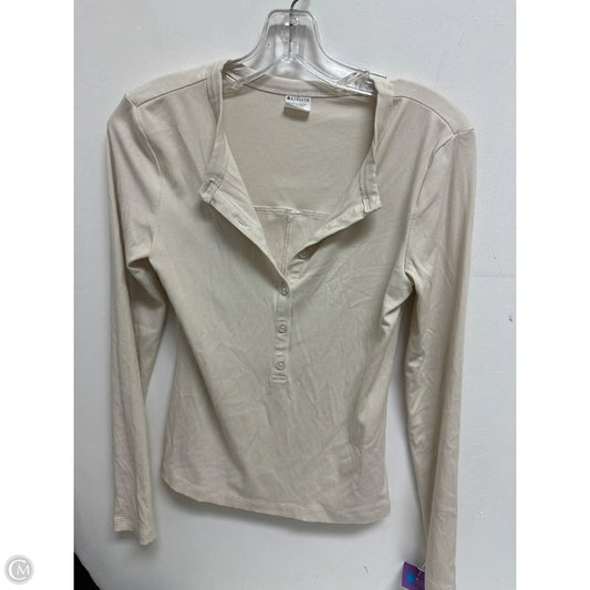 Top Long Sleeve By Athleta In Cream, Size: S
