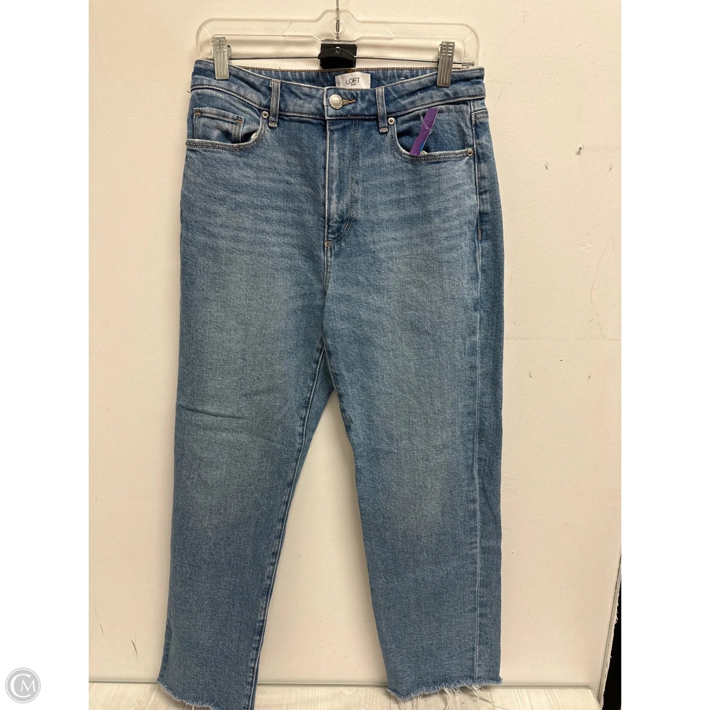 Jeans Straight By Loft In Blue Denim, Size: 4
