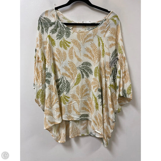 Top Short Sleeve By Mittoshop In Green & Orange, Size: M
