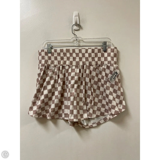 Skort By Clothes Mentor In Brown & Cream, Size: 12
