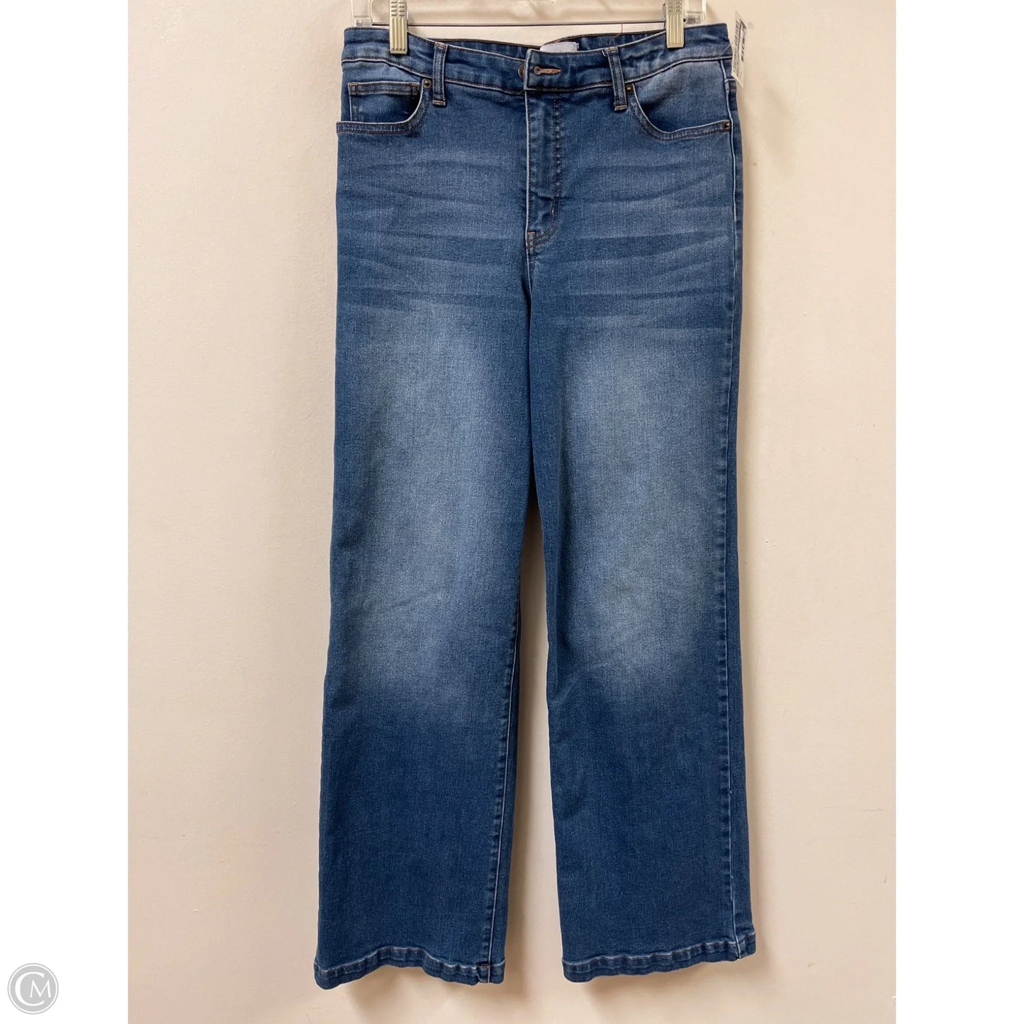 Jeans Flared By Crown And Ivy In Blue Denim, Size: 8