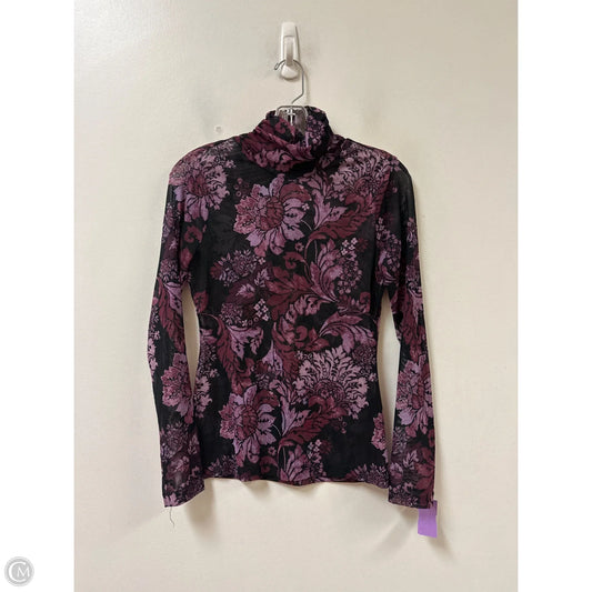 Top Long Sleeve By White House Black Market In Black & Purple, Size: Xs