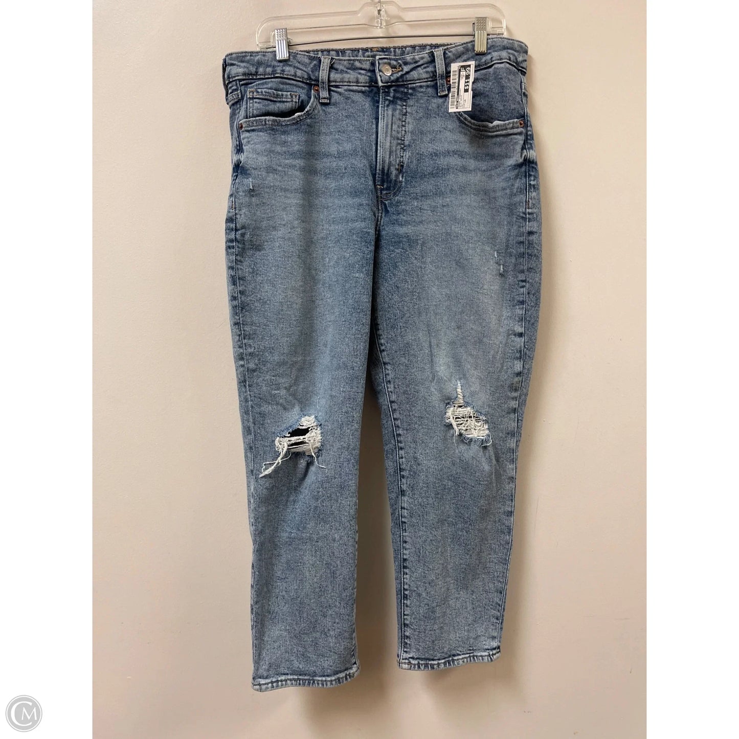 Jeans Straight By Old Navy In Blue Denim, Size: 14