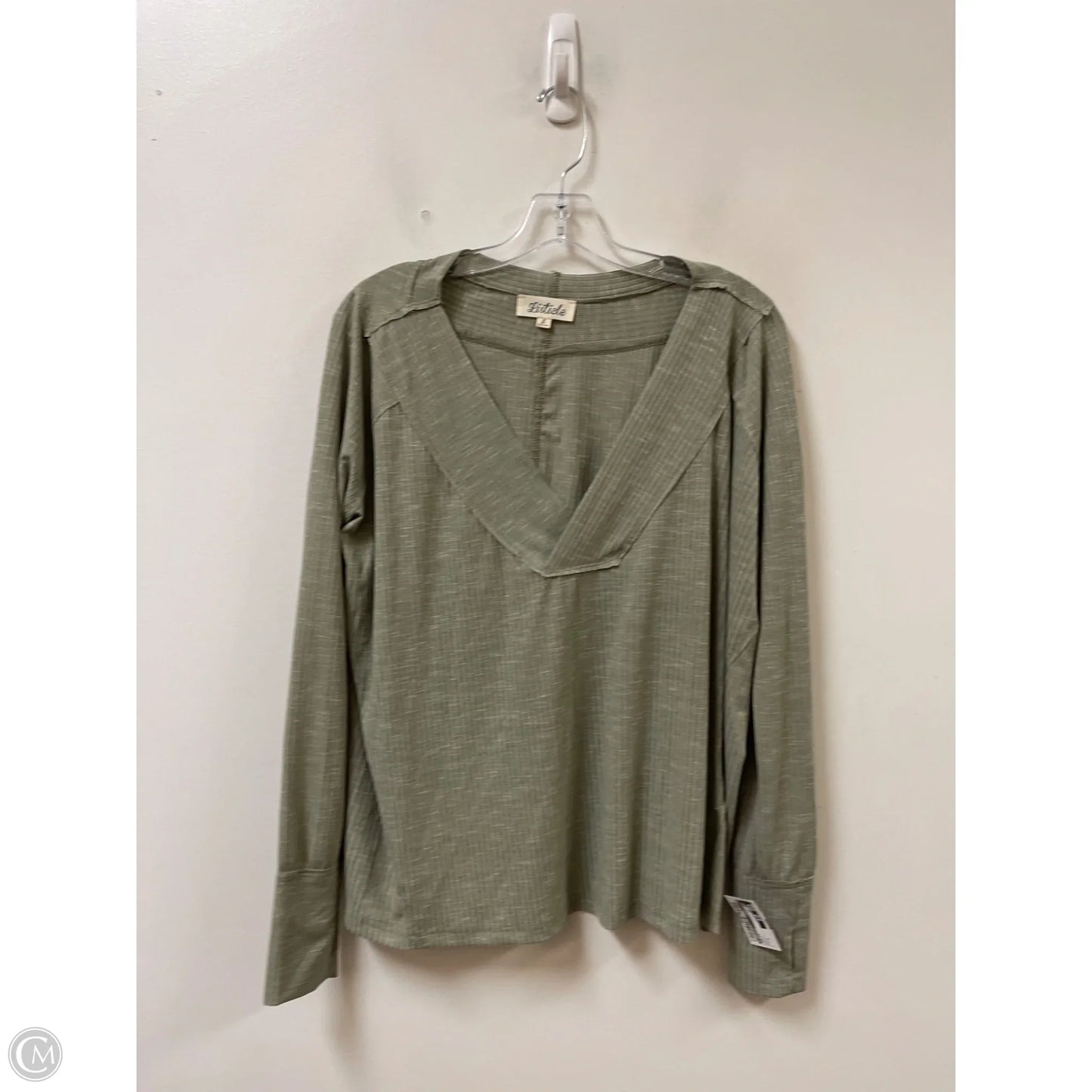 Top Long Sleeve By Listicle In Green, Size: S