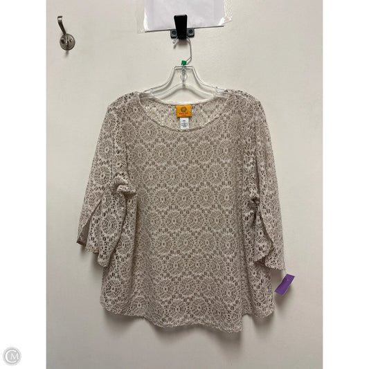 Top Long Sleeve By Ruby Rd In Cream, Size: Xlp