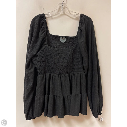 Top Long Sleeve By Arula In Black, Size: 2x