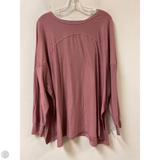 Athletic Top Long Sleeve Crewneck By Old Navy In Pink, Size: 2x