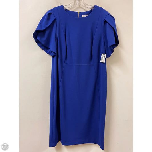 Dress Casual Midi By Calvin Klein In Blue, Size: 1x