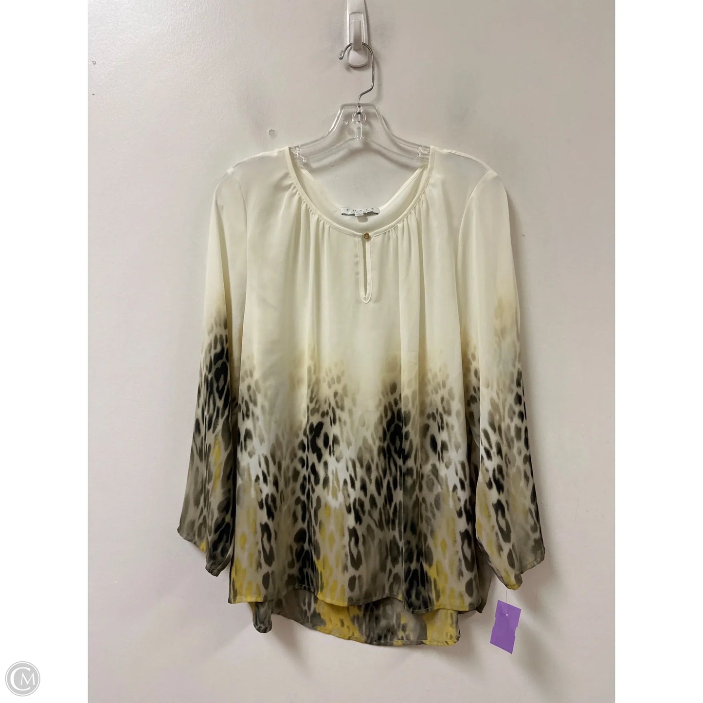 Top Long Sleeve By Chaus In Animal Print, Size: Xl