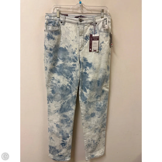 Jeans Straight By Gloria Vanderbilt In Tie Dye Print, Size: 14