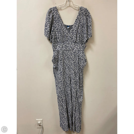 Jumpsuit By Old Navy In Blue & White, Size: L