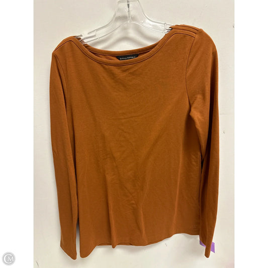 Top Long Sleeve By Banana Republic In Brown, Size: M