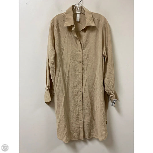 Dress Casual Midi By H&m In Cream, Size: M