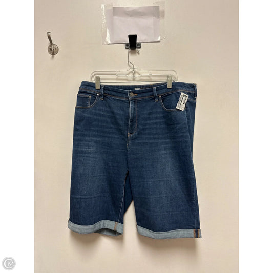 Shorts By Chicos In Blue Denim, Size: 14