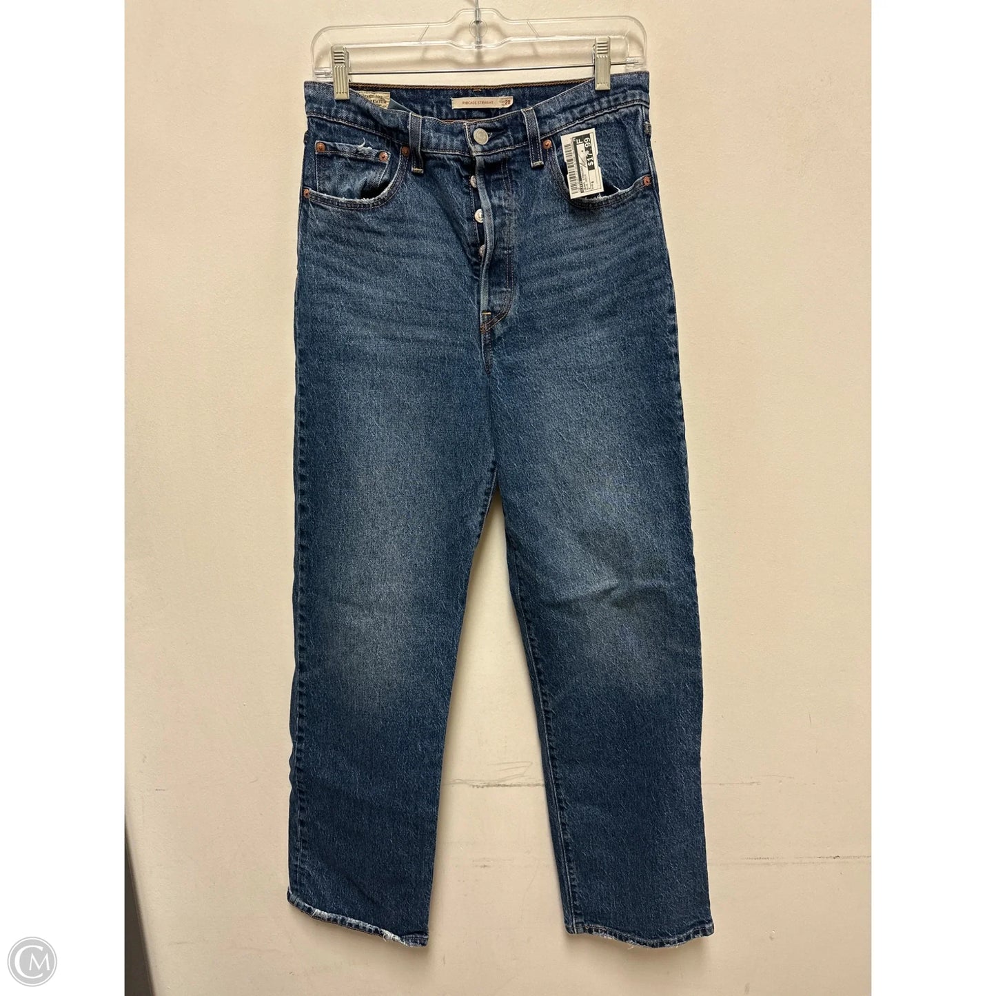 Jeans Straight By Levis In Blue Denim, Size: 6