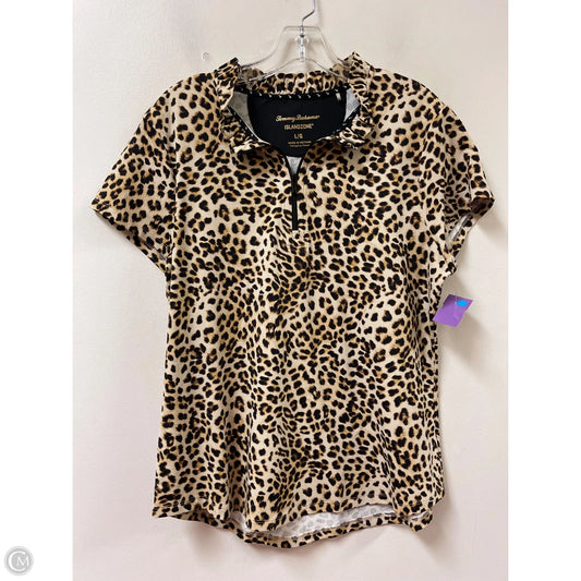 Athletic Top Short Sleeve By Tommy Bahama In Animal Print, Size: L