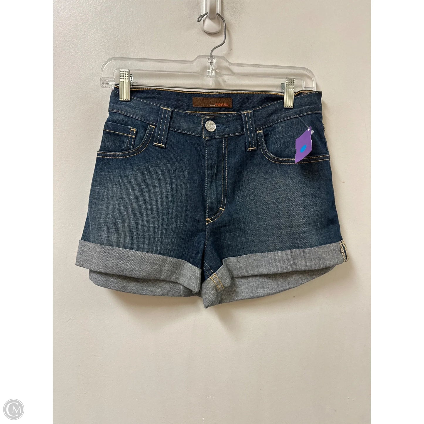 Shorts By Fossil In Blue Denim, Size: 6