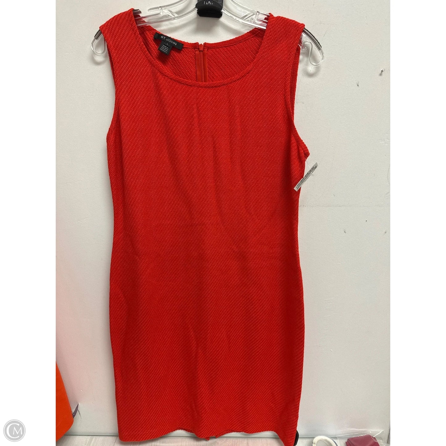 Dress Luxury Designer By St John Collection In Red, Size: M