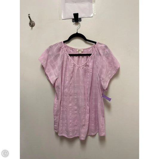 Top Short Sleeve By Style And Company In Purple, Size: Xl
