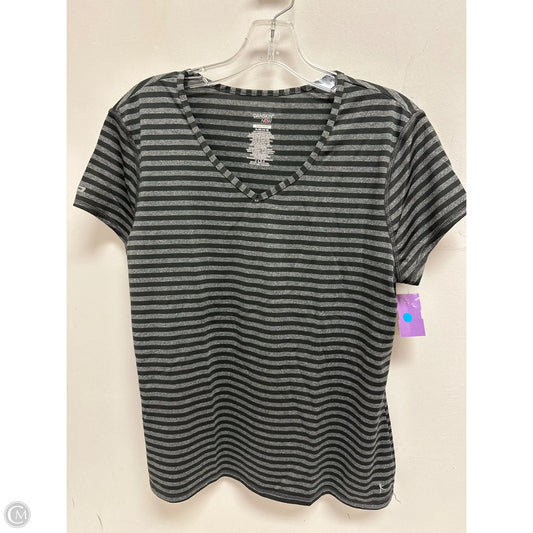 Athletic Top Short Sleeve By Danskin Now In Grey, Size: Xl