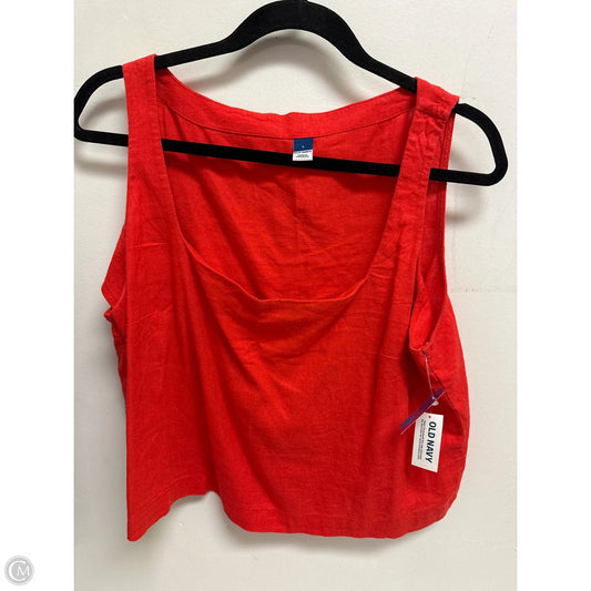 Top Sleeveless By Old Navy In Red, Size: L