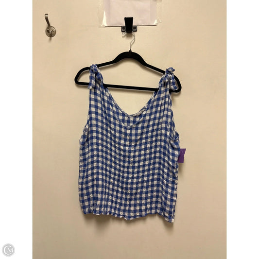 Top Sleeveless By Jane And Delancey In Blue & White, Size: Xl