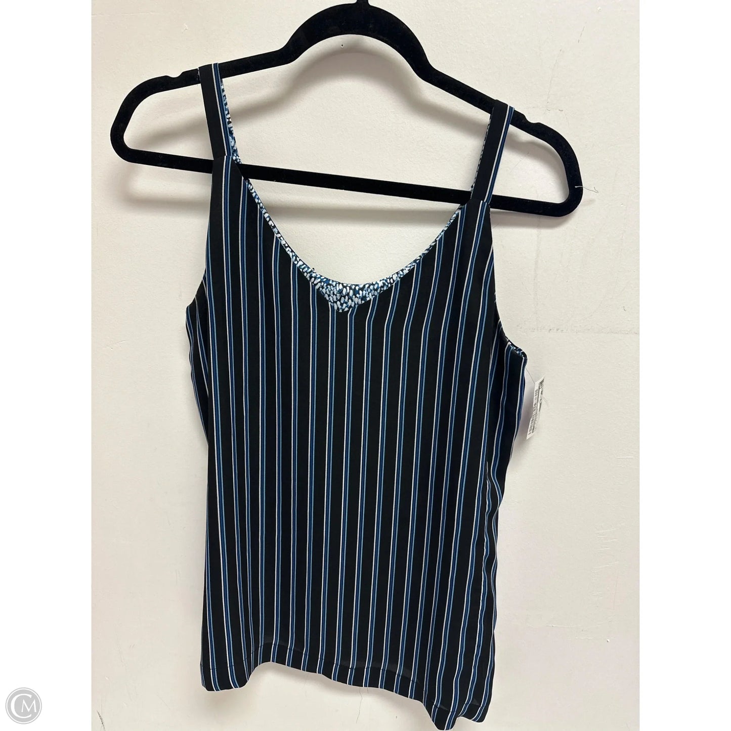 Top Sleeveless By Clothes Mentor In Black & Blue, Size: S