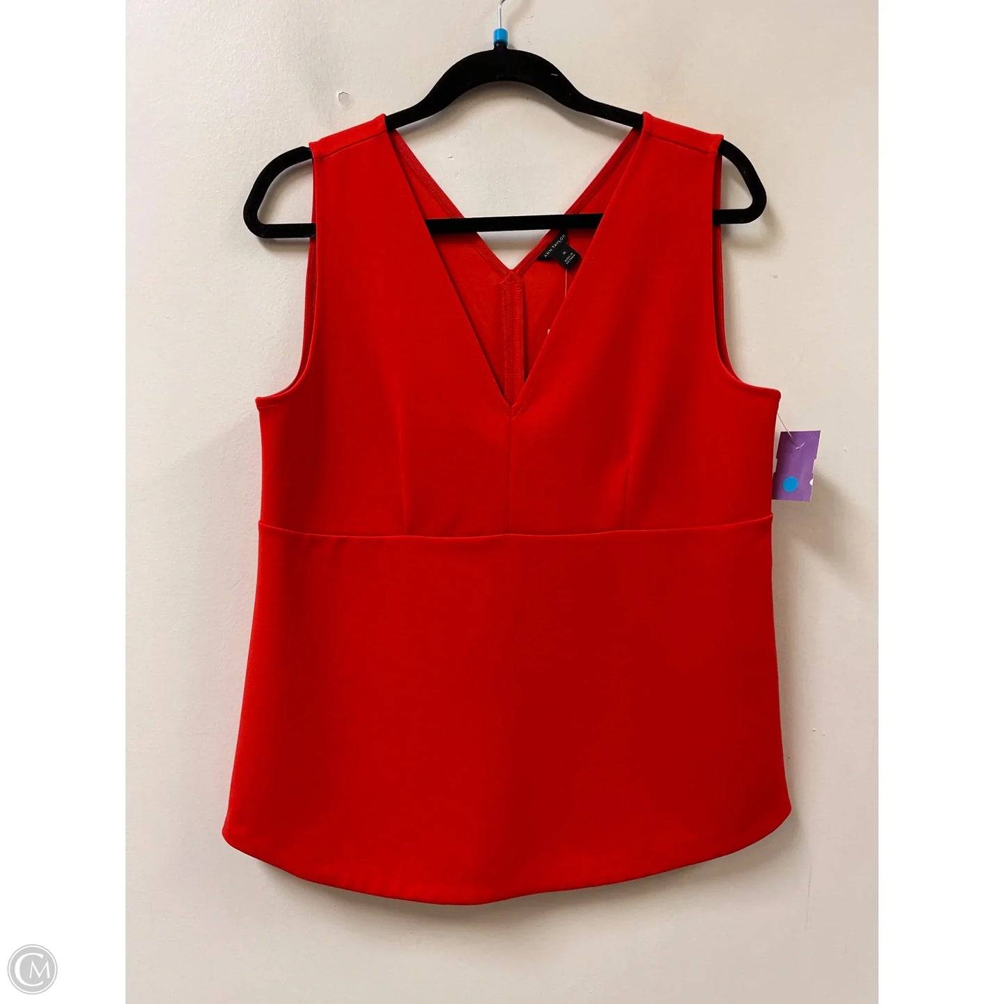 Top Sleeveless By Ann Taylor In Red, Size: M