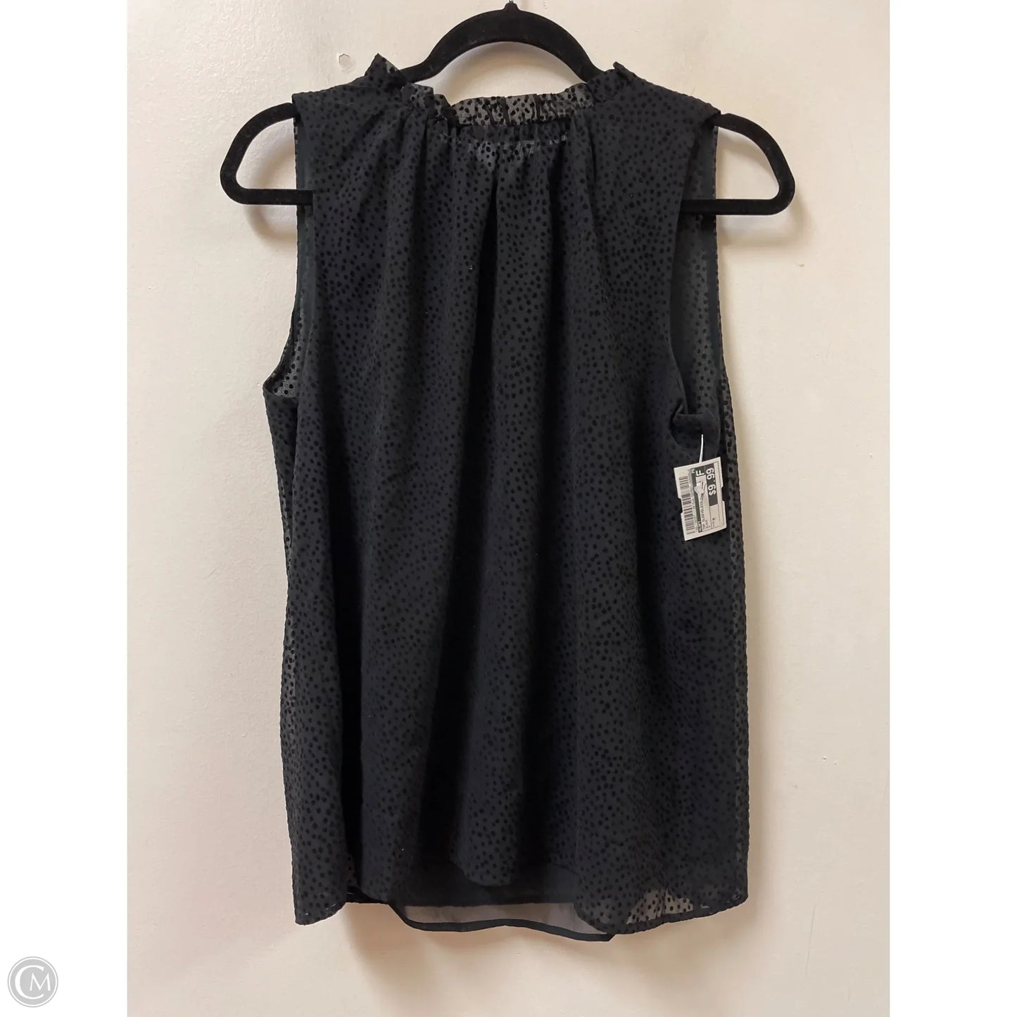 Top Sleeveless By Loft In Black, Size: M