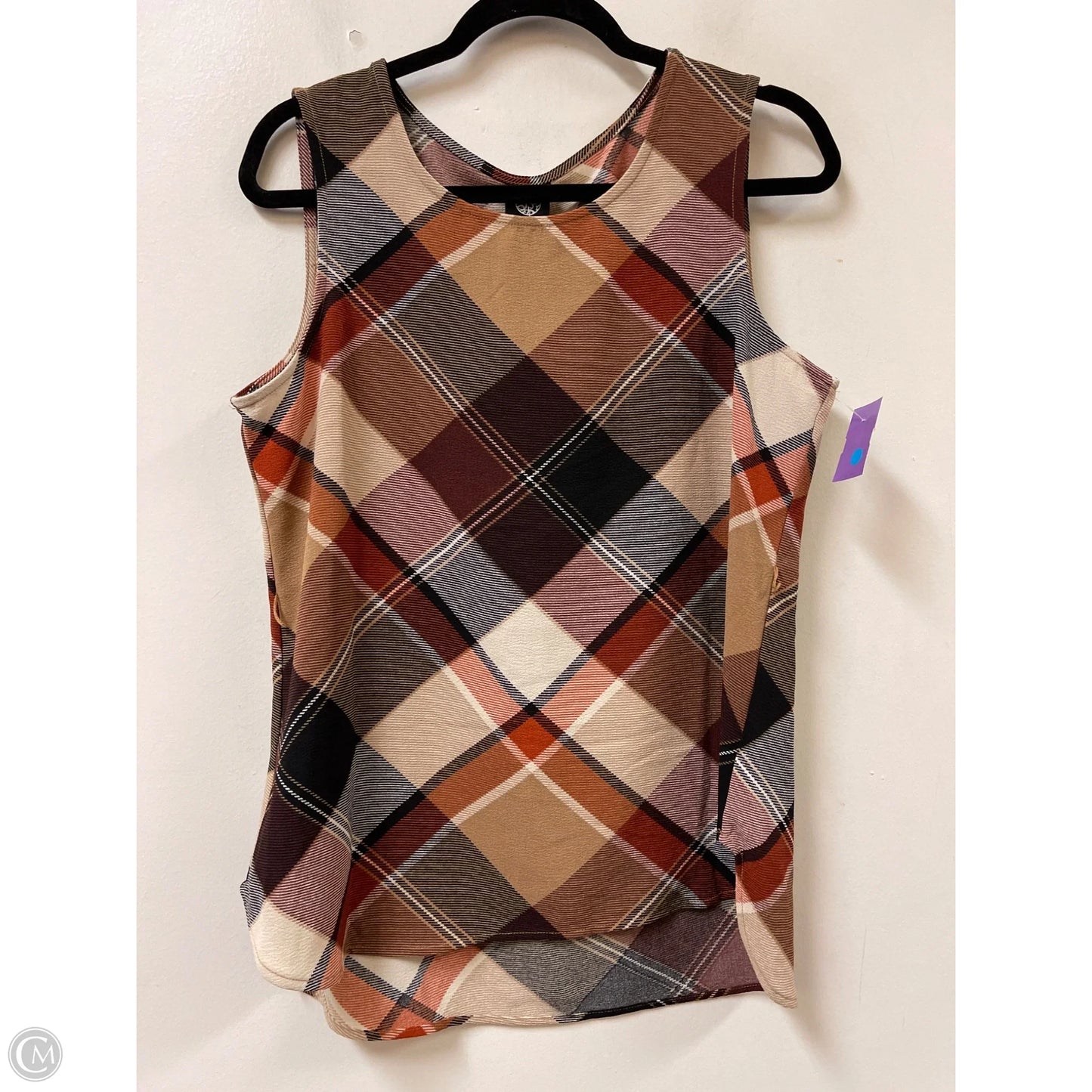 Top Sleeveless By Bobeau In Brown, Size: M