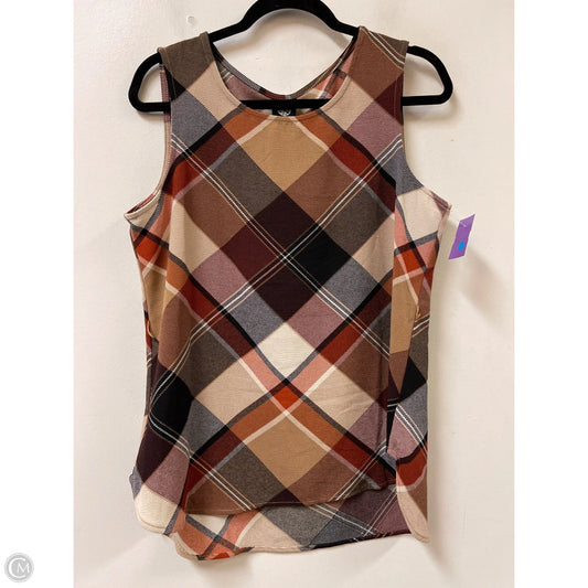 Top Sleeveless By Bobeau In Brown, Size: M
