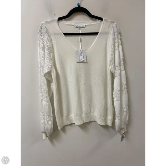 Sweater By Sioni In White, Size: L