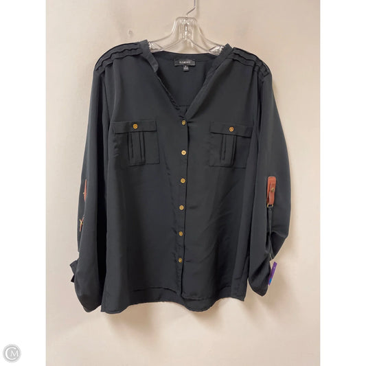 Top Long Sleeve By Elementz In Black, Size: Xl