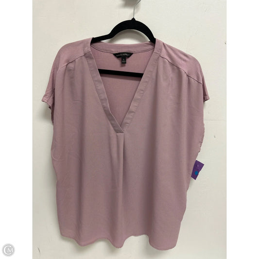 Top Short Sleeve By Banana Republic In Purple, Size: Xl