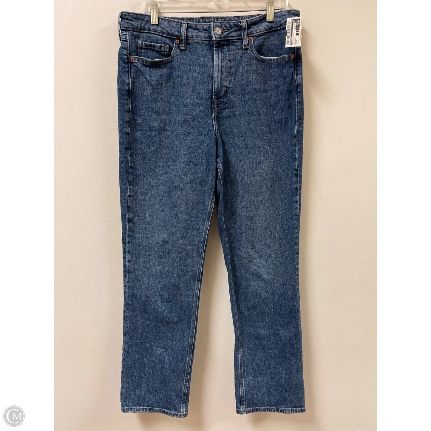 Jeans Straight By Old Navy In Blue Denim, Size: 10