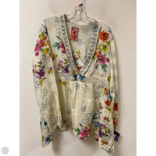 Top Long Sleeve Designer By Johnny Was In Multi-colored, Size: Xl