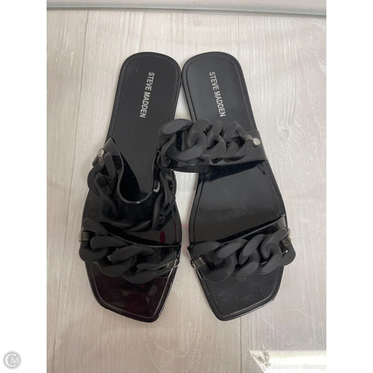 Sandals Flats By Steve Madden In Black, Size: 10